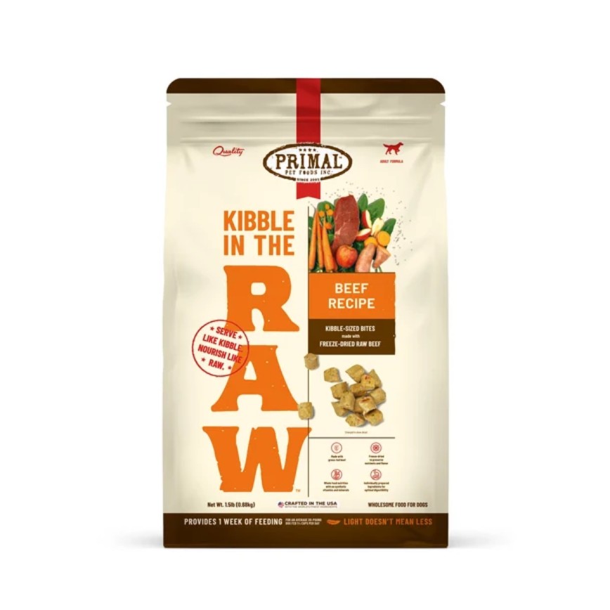 Primal KIBBLE 原始粗磨凍乾狗糧 牛肉配方 1.5lb (CBKR1)