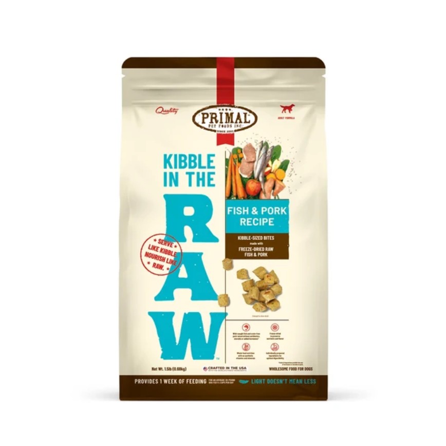 Primal KIBBLE 原始粗磨凍乾狗糧 魚+豬肉配方 1.5lb (CFPKR1)