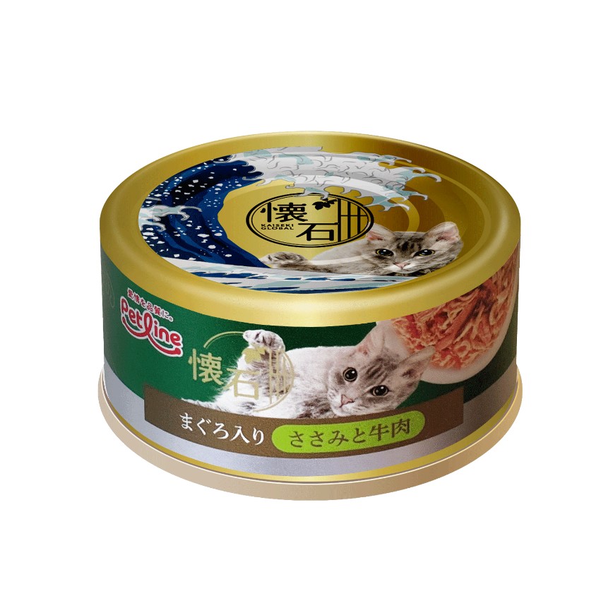 日清 貓罐頭 懷石 吞拿魚+雞肉+牛肉 70g (PL-K210)