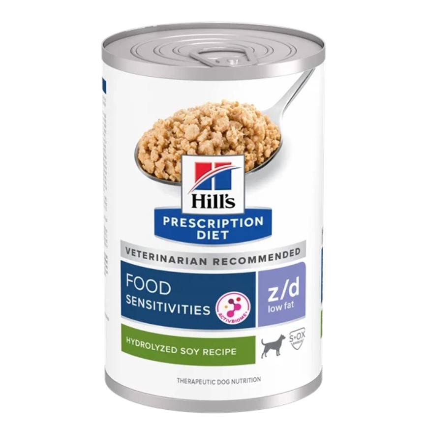Hills 處方糧 狗罐頭 z/d 低脂水解大豆配方 13oz (608476)