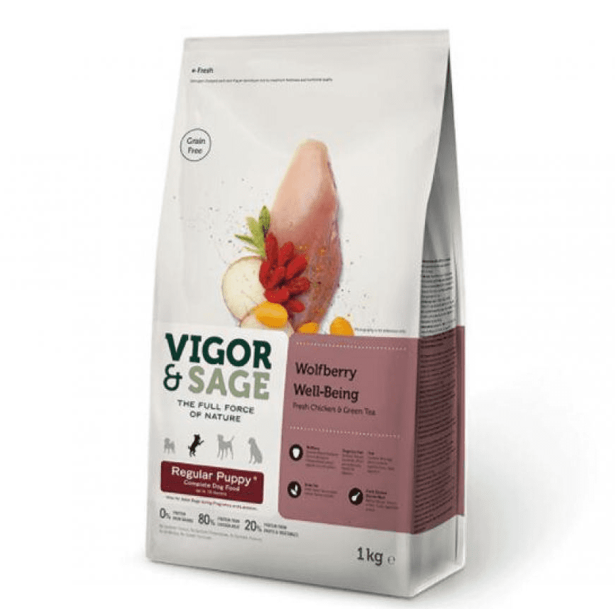 VIGOR & SAGE 無穀物天然糧 枸杞普通幼犬 Wolfberry Well-Being Regular Puppies 12kg (17136)