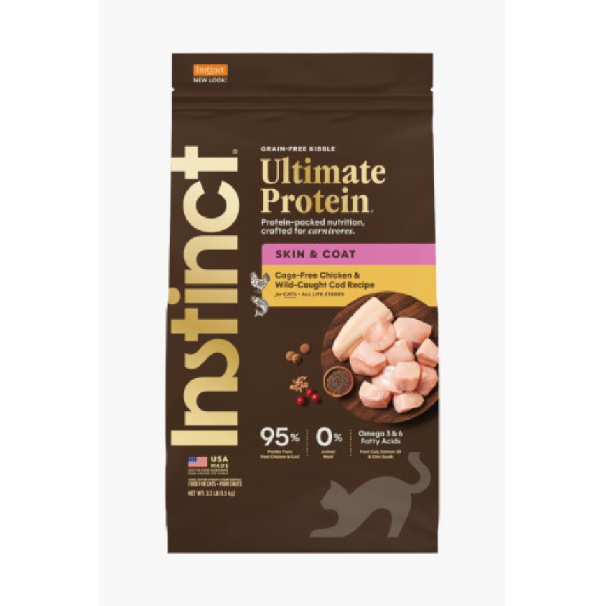 Instinct 貓糧 無穀物頂級蛋白質系列 皮膚毛髮 雞肉+鱈魚配方 3.3lb