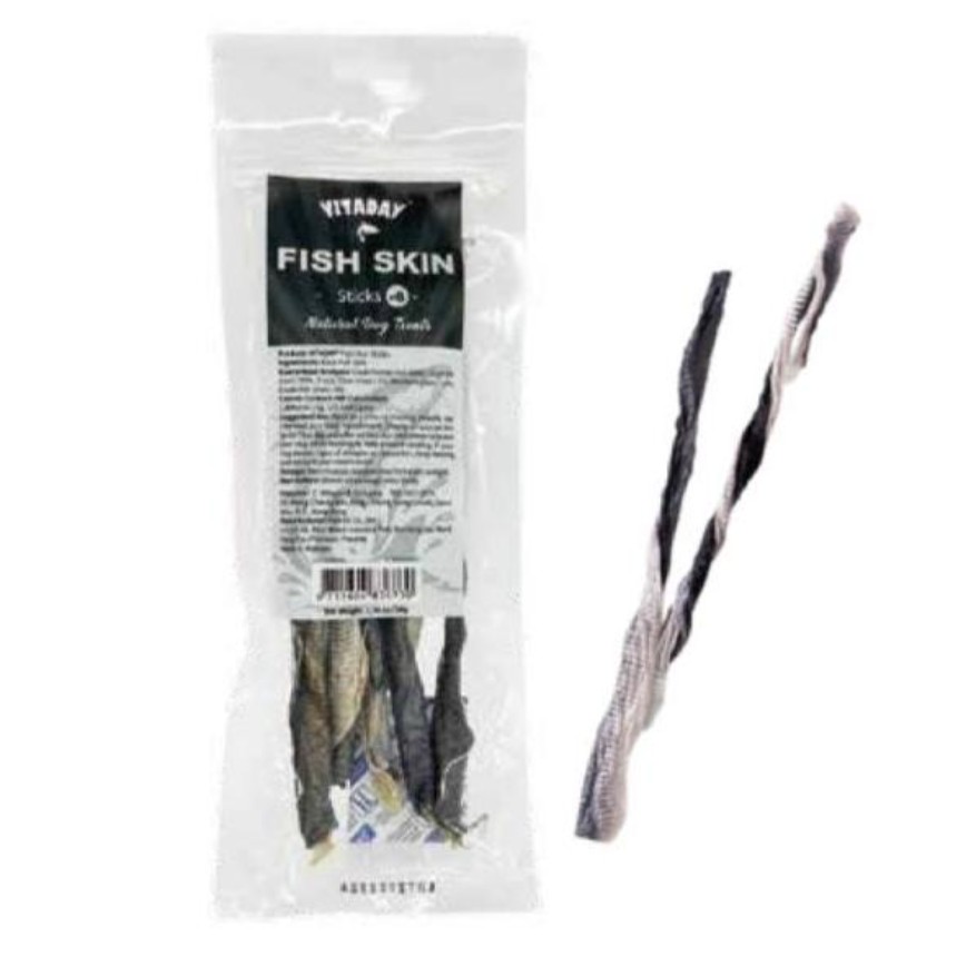 VITADAY 狗零食 Fish Skin Chews 巴沙魚皮小食 50g (犬用) (VFSD019H) 圖 1