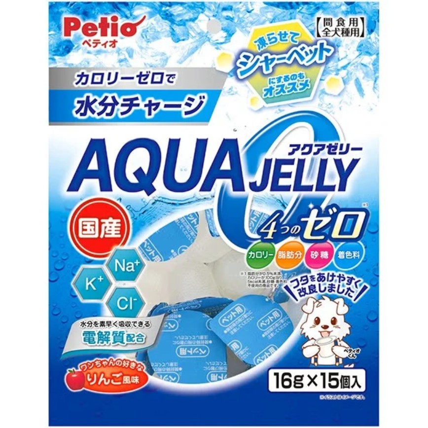 Petio 狗零食 Aqua Jelly 4 Zero 蘋果味 補充水份啫喱 零卡零脂 16gx15粒 (80505359) 圖 1