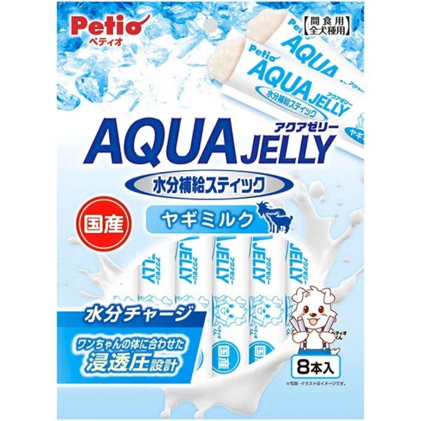Petio 狗零食 Aqua Jelly 山羊奶味 補水唧唧棒 8支裝 (80505361) 圖 1