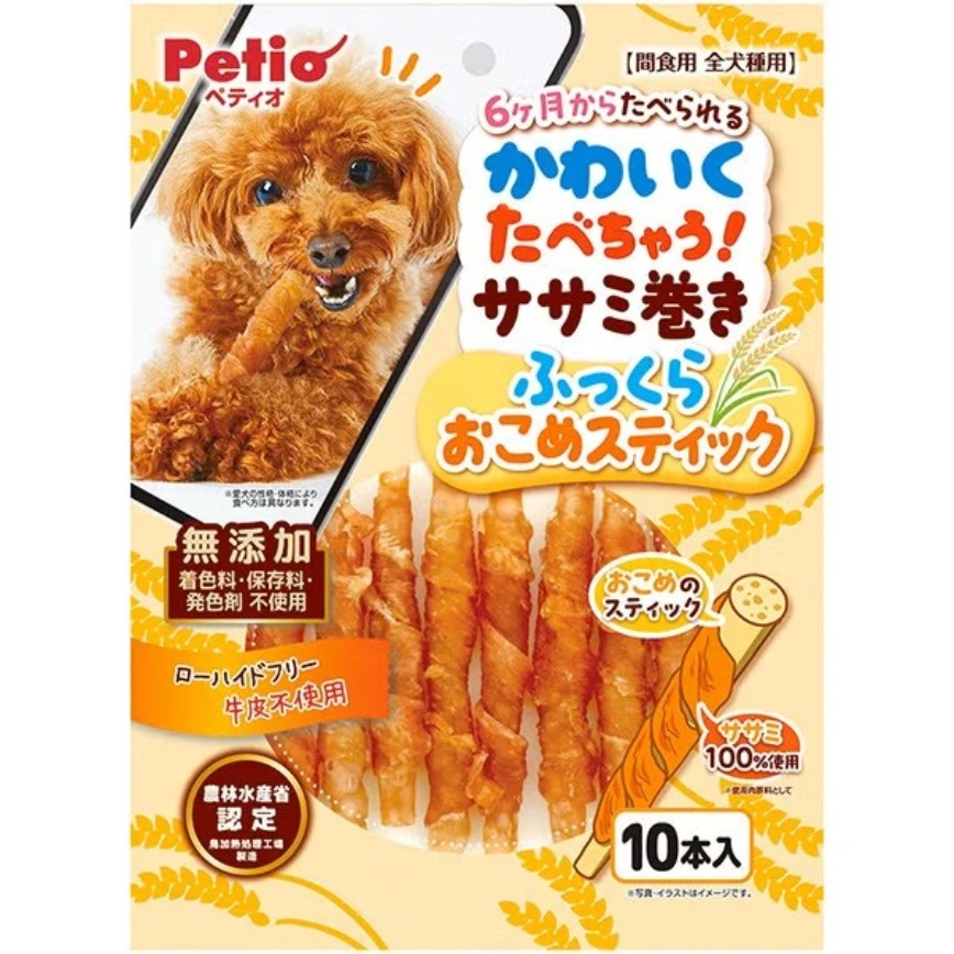 Petio 狗零食 米香鮮嫩雞肉捲 10支裝 (80505369) 圖 1