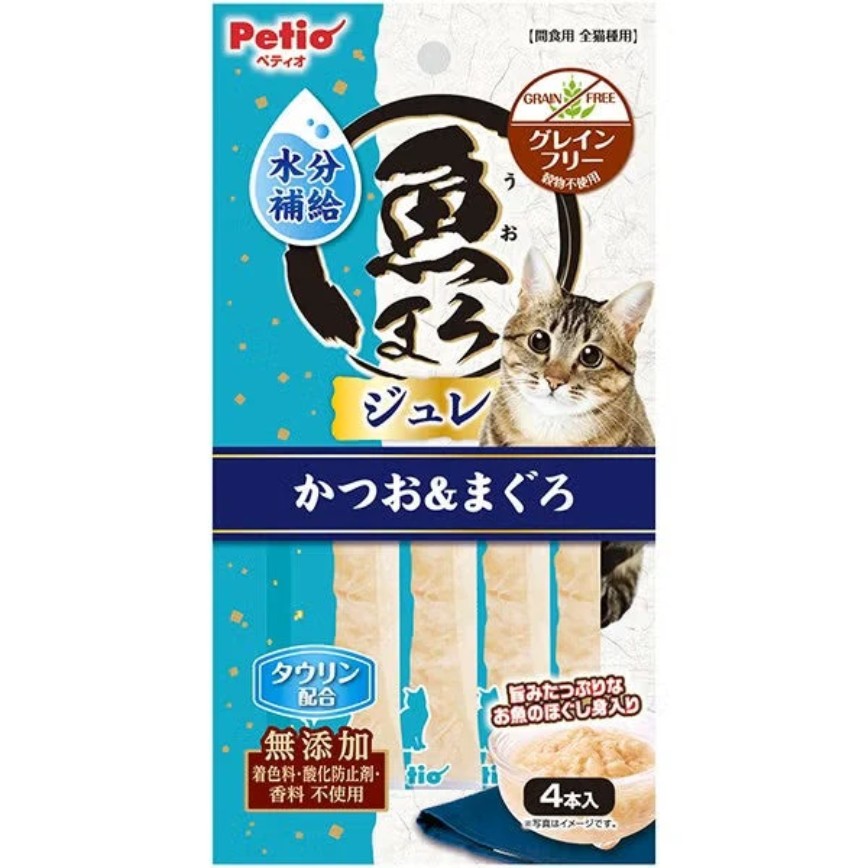 Petio 貓零食 水分補給果凍肉泥條 鰹魚+吞拿魚 4支裝 (80605724) 圖 1