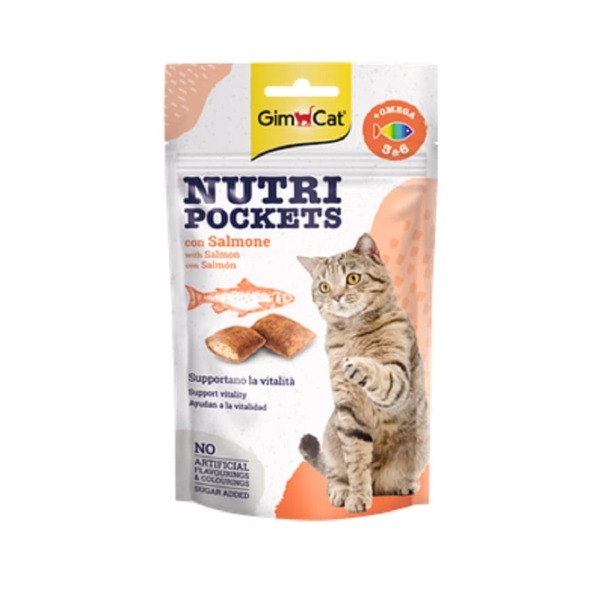 Gim Cat 貓零食 三文魚奧米加增強免疫貓脆脆夾心小食 60g