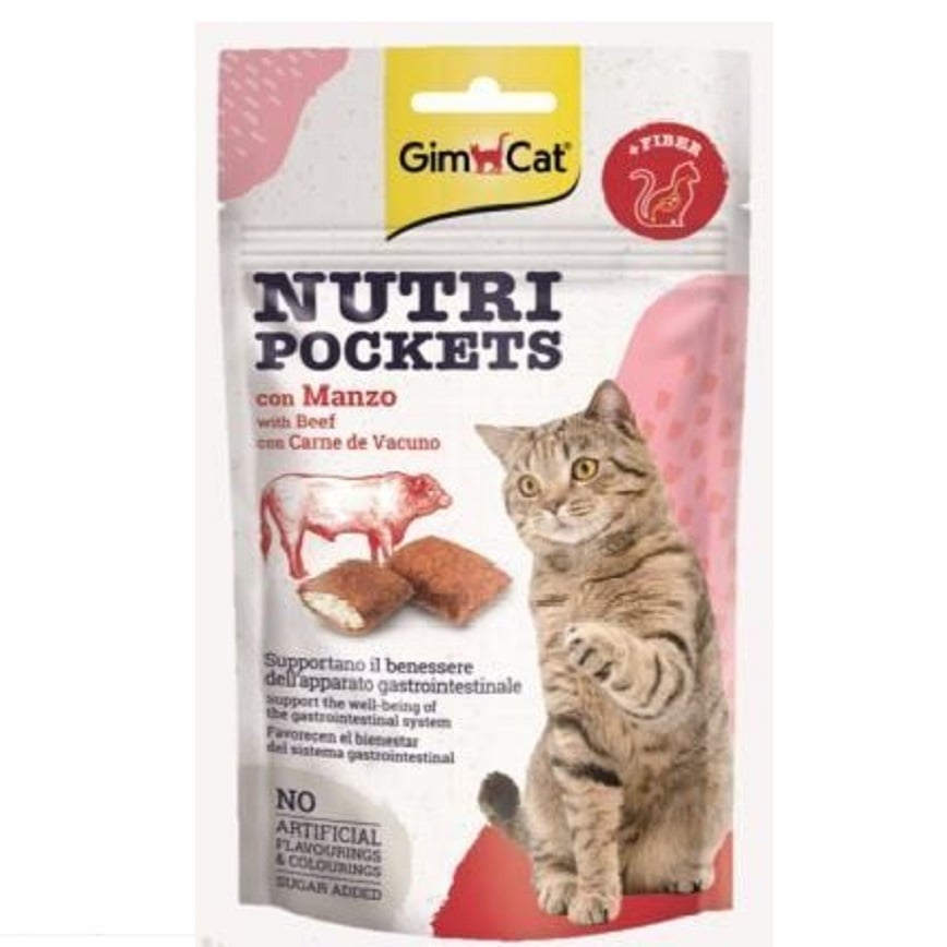 Gim Cat 貓零食 牛肉味麥芽去毛球貓脆脆夾心小食 60g