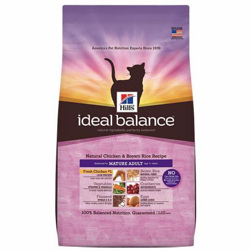 Hills 貓糧 Ideal Balance 天然高齡貓配方 雞肉及糙米餐 15lb