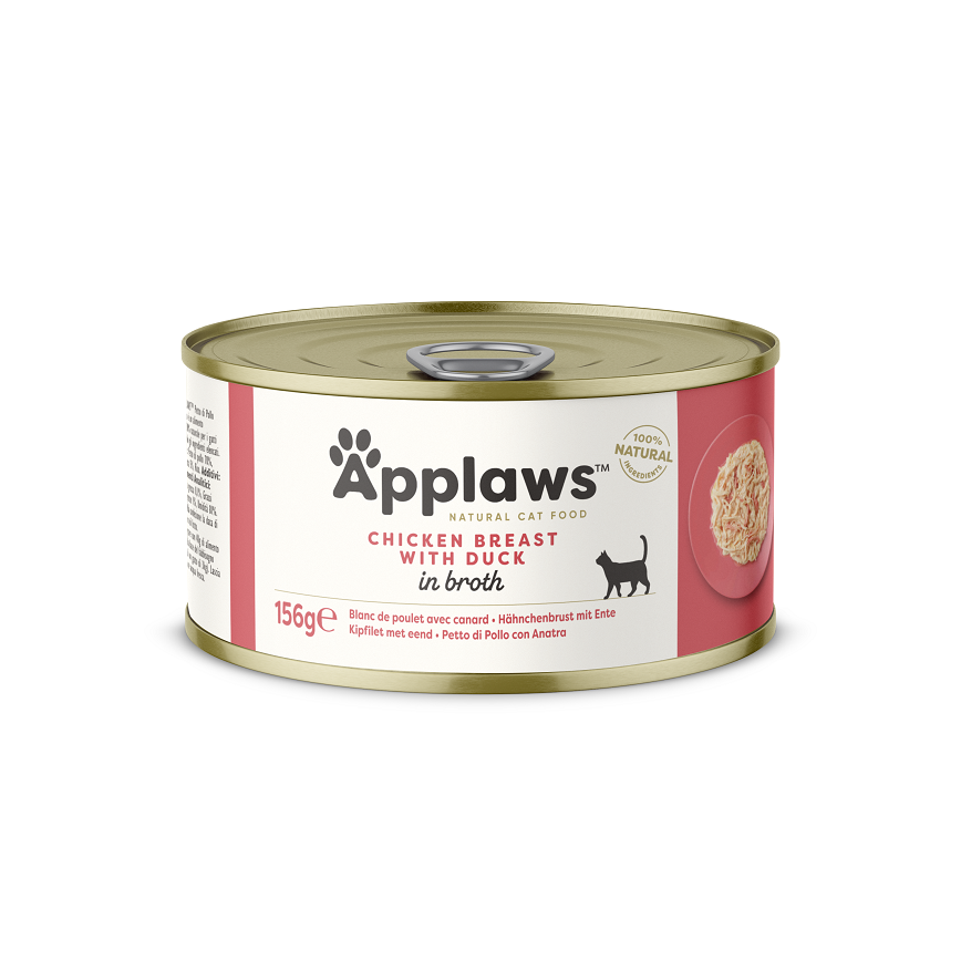 Applaws 貓罐頭 天然優質雞胸及鴨肉 Chicken Breast with Duck 156g (紅) (2025)