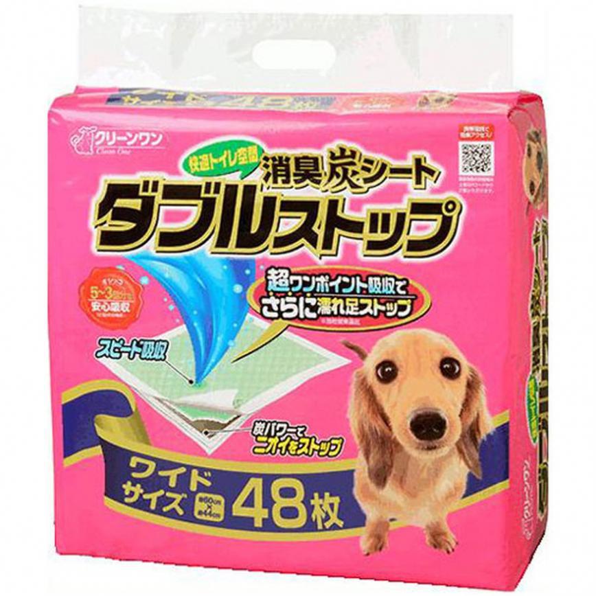 日本Clean One 消臭炭寵物尿墊 狗尿墊 狗尿片 [44*60 L碼 48枚] (粉紅)
