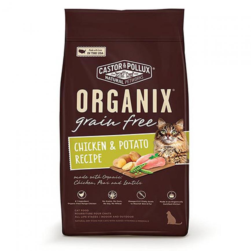 CASTOR & POLLUX ORGANIX Chicken & Sweet Potato 無穀物有機全貓糧 雞肉甜薯配方 10lb (綠)