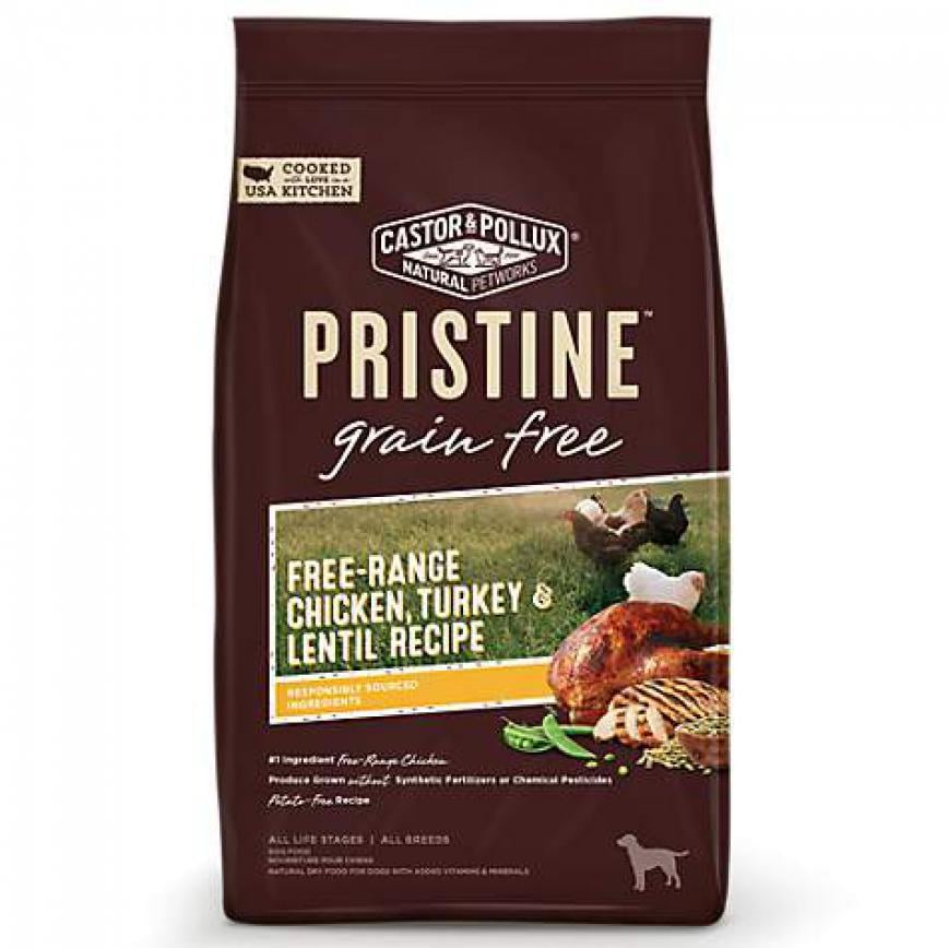 CASTOR & POLLUX PRISTINE Free-Range Chicken & Turkey 無穀物全貓糧 放養雞及火雞配方 10lb (綠黃) (停售)