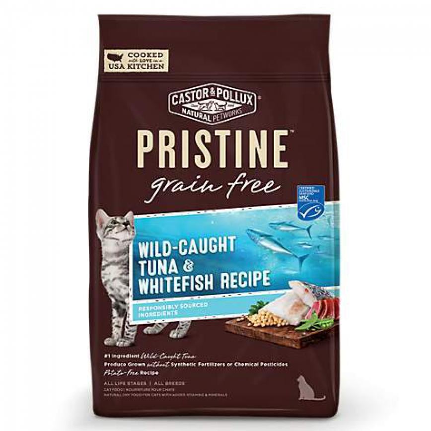 CASTOR & POLLUX PRISTINE Wild-Caught Tuna & Whitefish 無穀物全貓糧 野生白魚配方 6lb (藍淺藍)