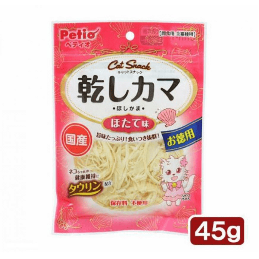日本Petio 白身魚魚絲 扇貝味 乾 45g (TBS) 圖 1