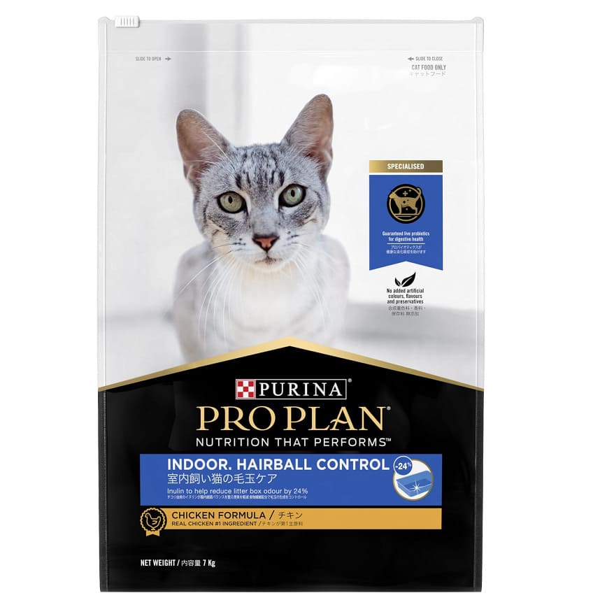 PURINA PROPLAN 冠能 貓糧 成貓室內去毛球配方 雞肉 7kg (12433231)