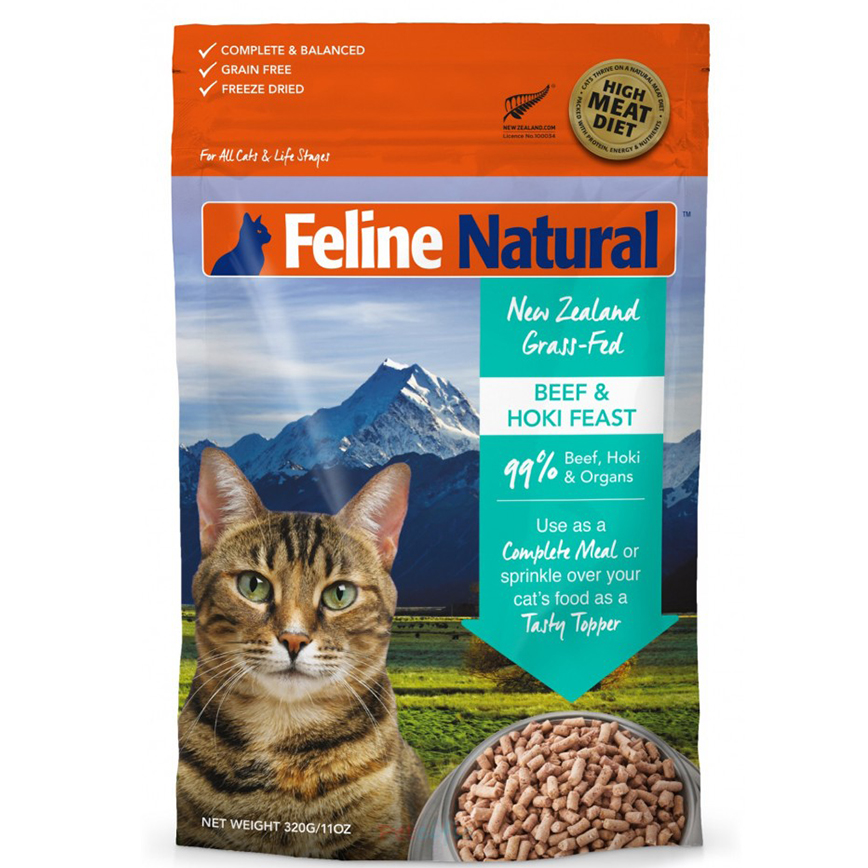 Feline Natural 貓糧 牛肉尖尾鱈魚盛宴 320g (F9-BH320) (新舊包裝隨機發貨) 圖 2