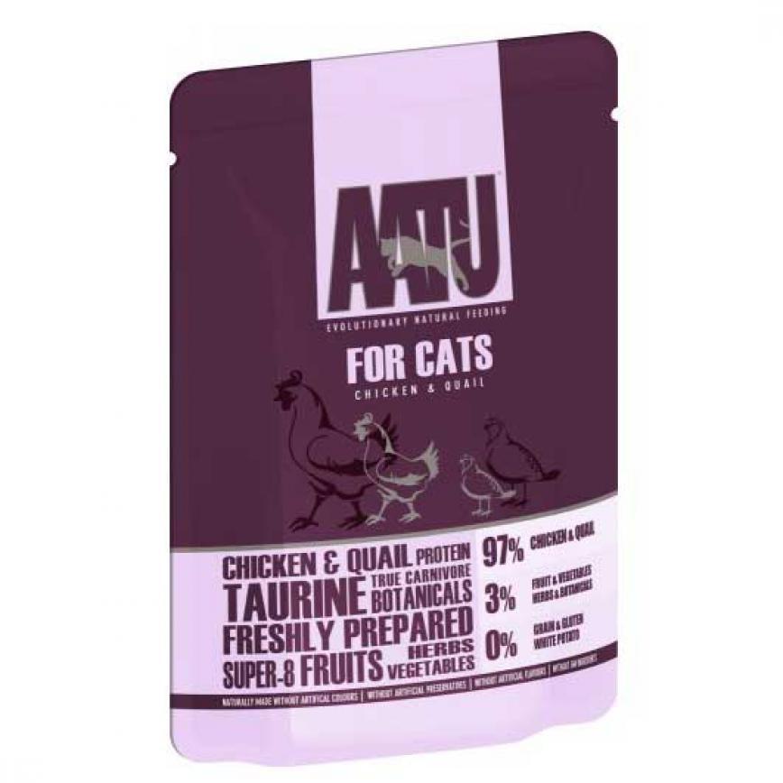 AATU 貓濕糧 主食配方 雞肉+鵪鶉 85g (ATWCC85)