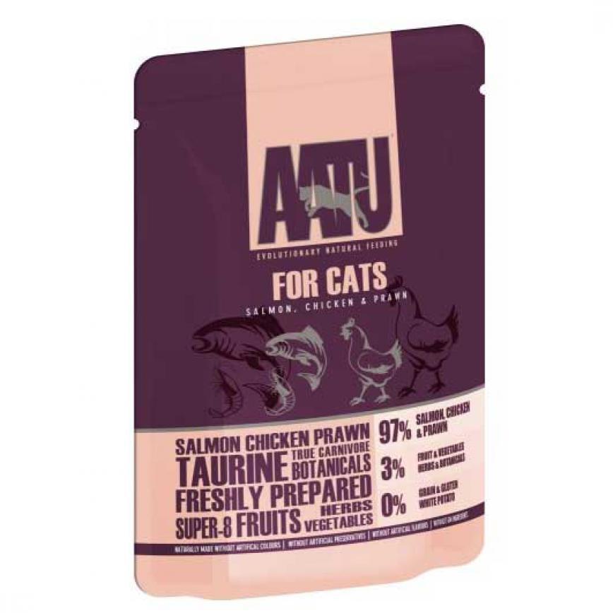 AATU 貓濕糧 主食配方 雞肉+三文魚 85g (ATWCS85)