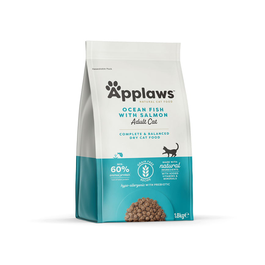 Applaws 貓糧 成貓專用 海魚三文魚配方 1.8kg (4027) (新舊包裝隨機發貨)