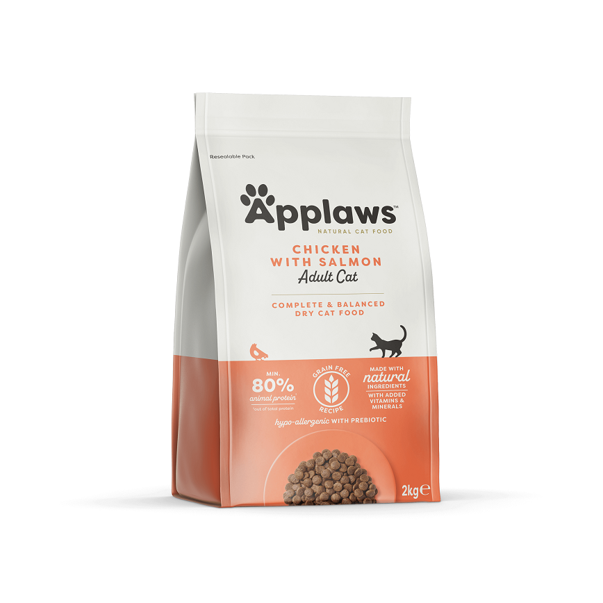 Applaws 貓糧 成貓專用 雞肉三文魚配方 2kg (4023) (新舊包裝隨機發貨)