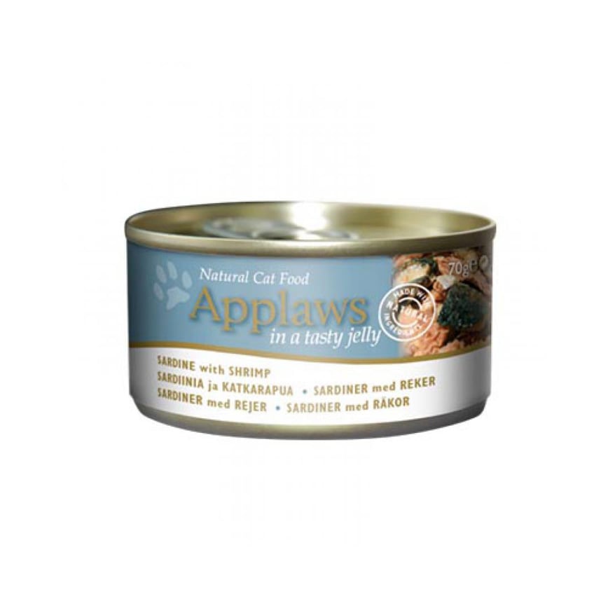 Applaws 貓罐頭 啫喱沙甸魚及蝦 Sardine With Shrimp In Jelly 70g (藍) (1047) 圖 1