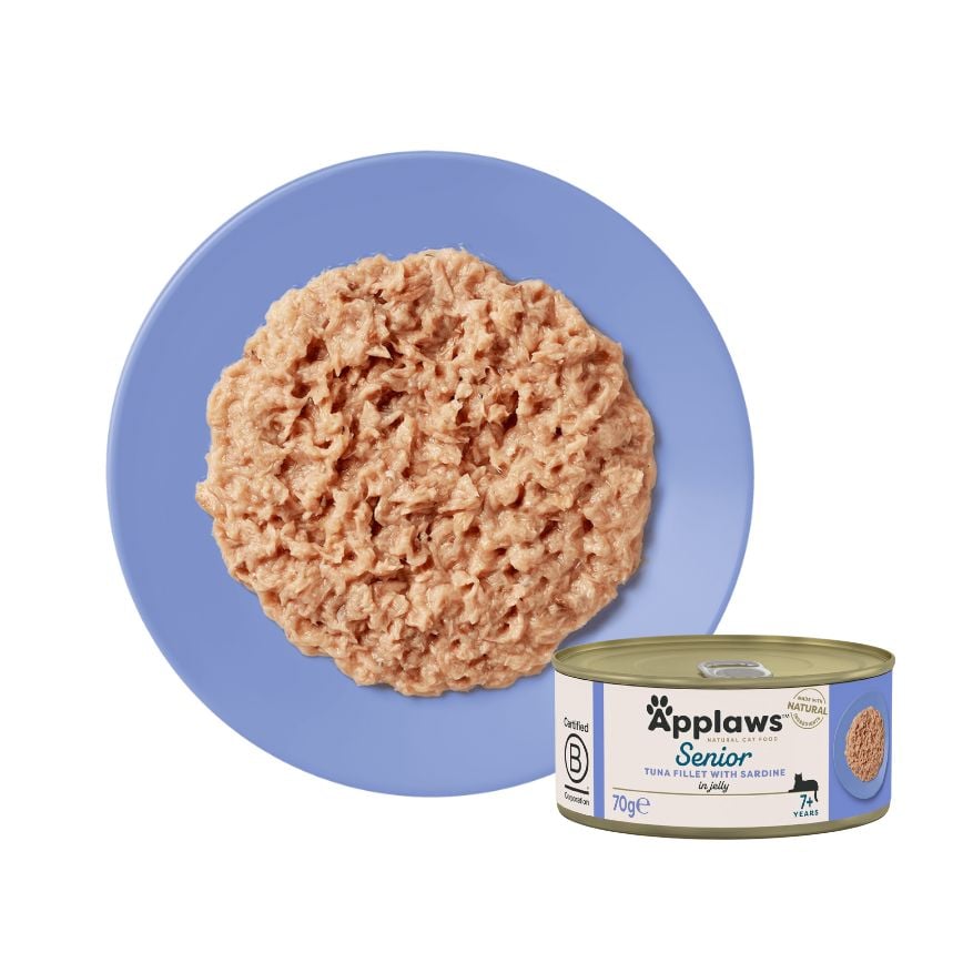 Applaws 貓罐頭 啫喱高齡貓用7+ 吞拿魚及沙甸魚 Tuna with Sardine 70g (1331) 圖 2