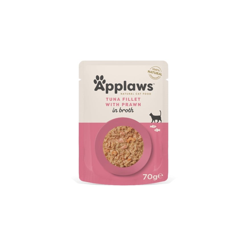 Applaws 貓濕糧 Cat Pouch 吞拿魚及太平洋蝦 Tuna with Pacific Prawn 70g (紅) (8008) (新包裝) 圖 1