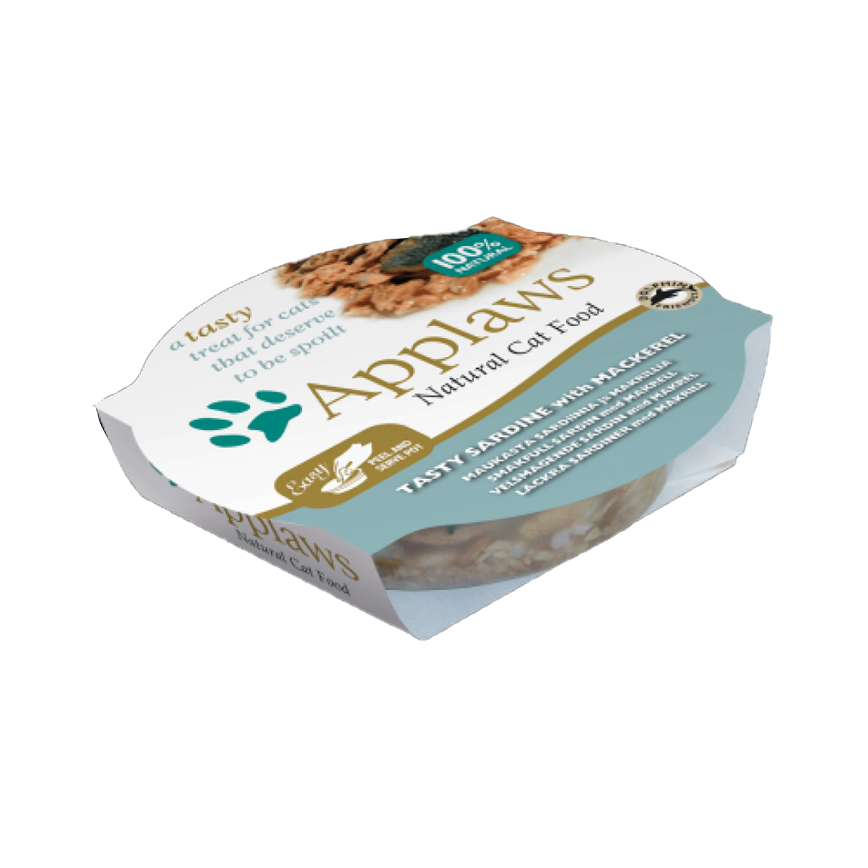 Applaws 貓濕糧 Cat Pot 肉湯系列 沙甸魚及鯖魚 Sardine with Mackerel 60g (7004)
