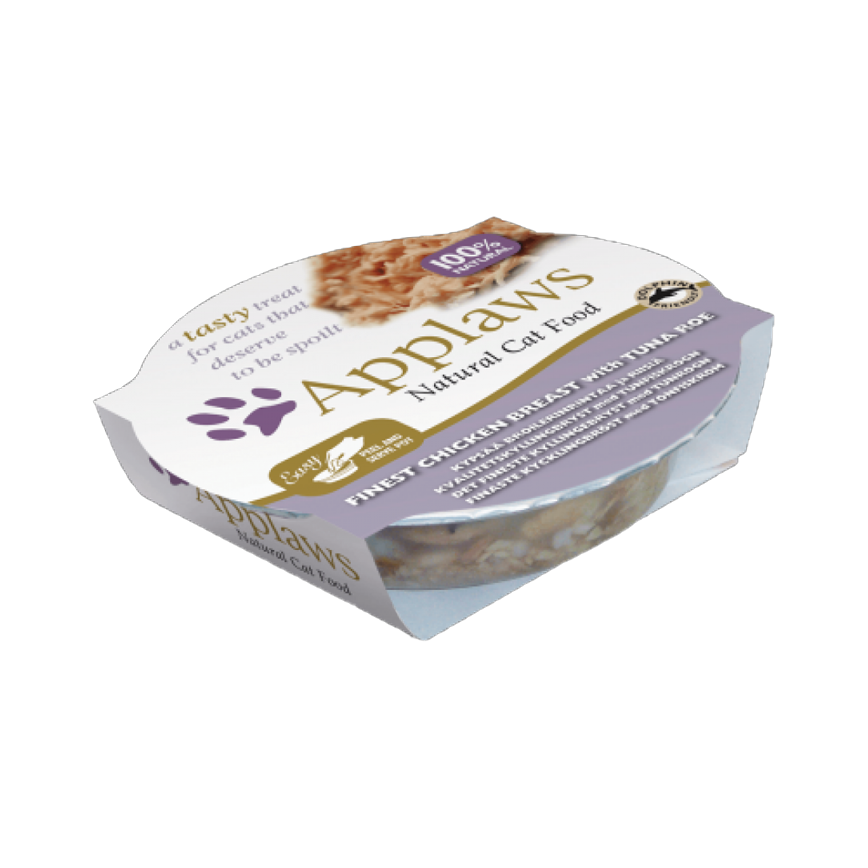 Applaws 貓濕糧 Cat Pot 肉湯系列 雞胸及吞拿魚子 Chicken Breast with Tuna Roe 60g (7006)
