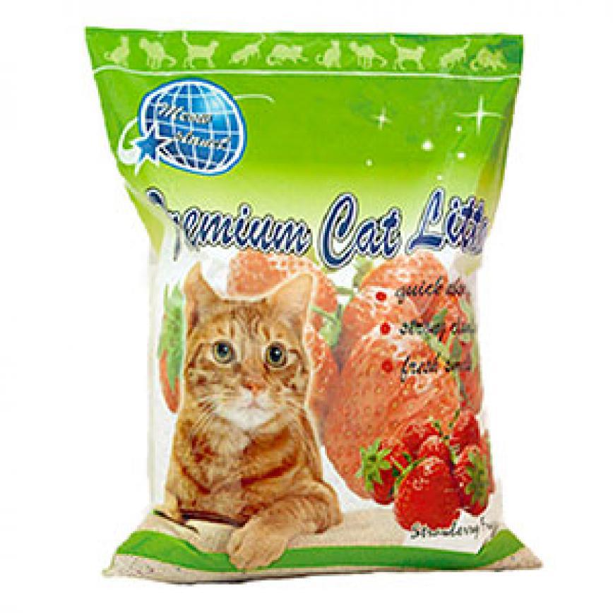 貓咪星球雙倍增量 高級凝結 礦物貓砂 草莓味 10L (破損品)