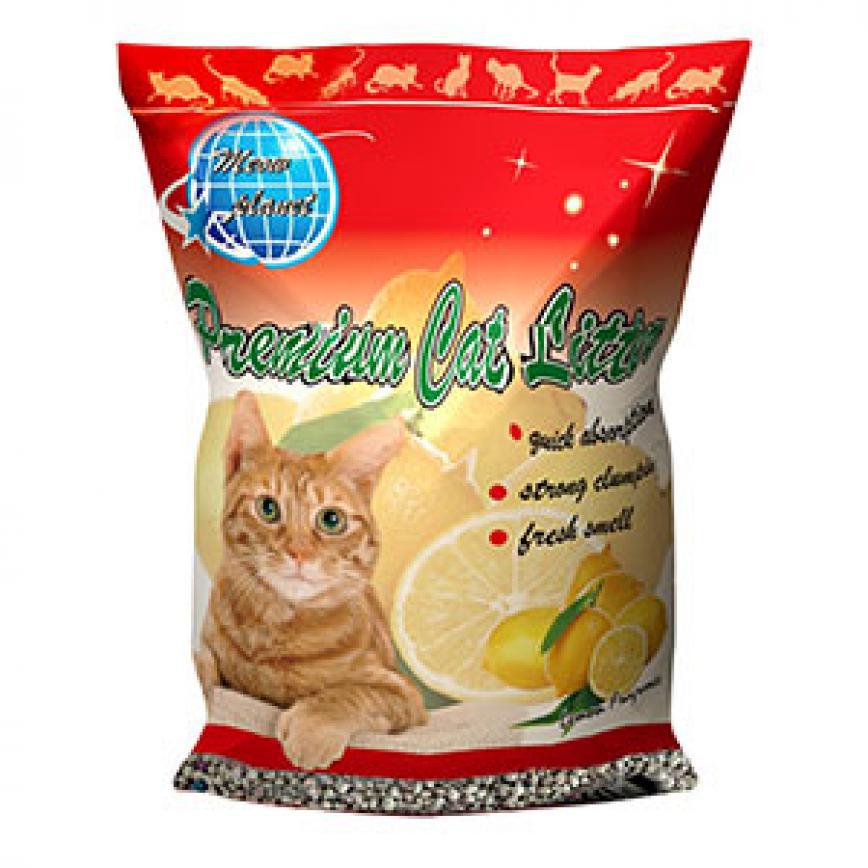 貓咪星球雙倍增量 高級凝結 礦物貓砂 檸檬味 10L (破損品)
