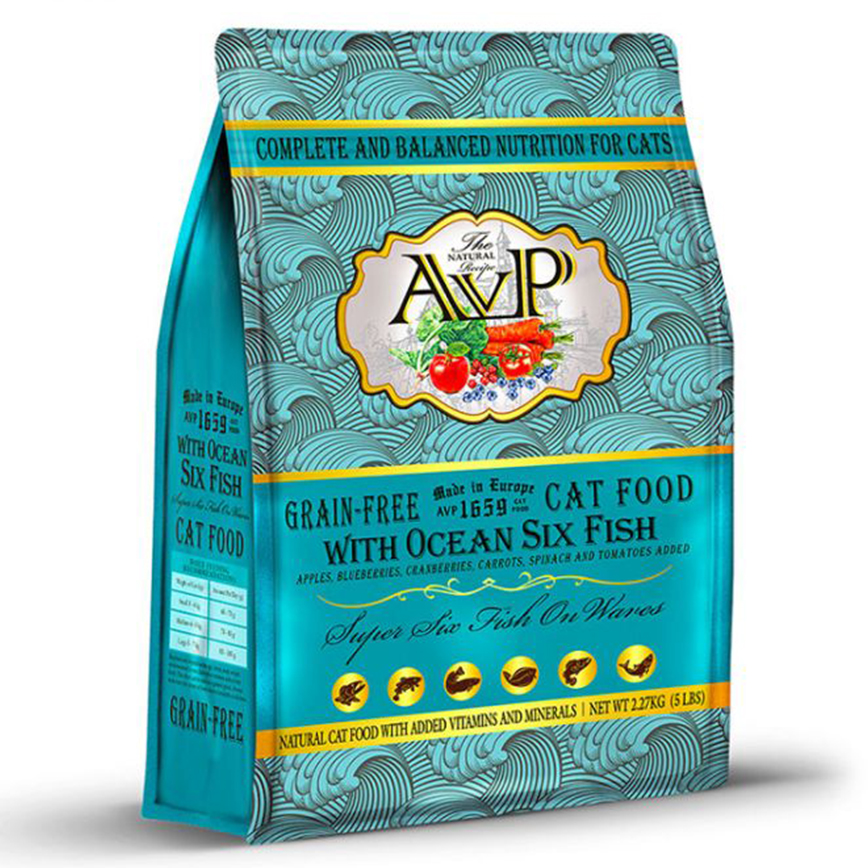 AVP愛威堡 貓糧 無穀物全貓糧 深海六種魚配方 15lb (JEOAVP070165915)