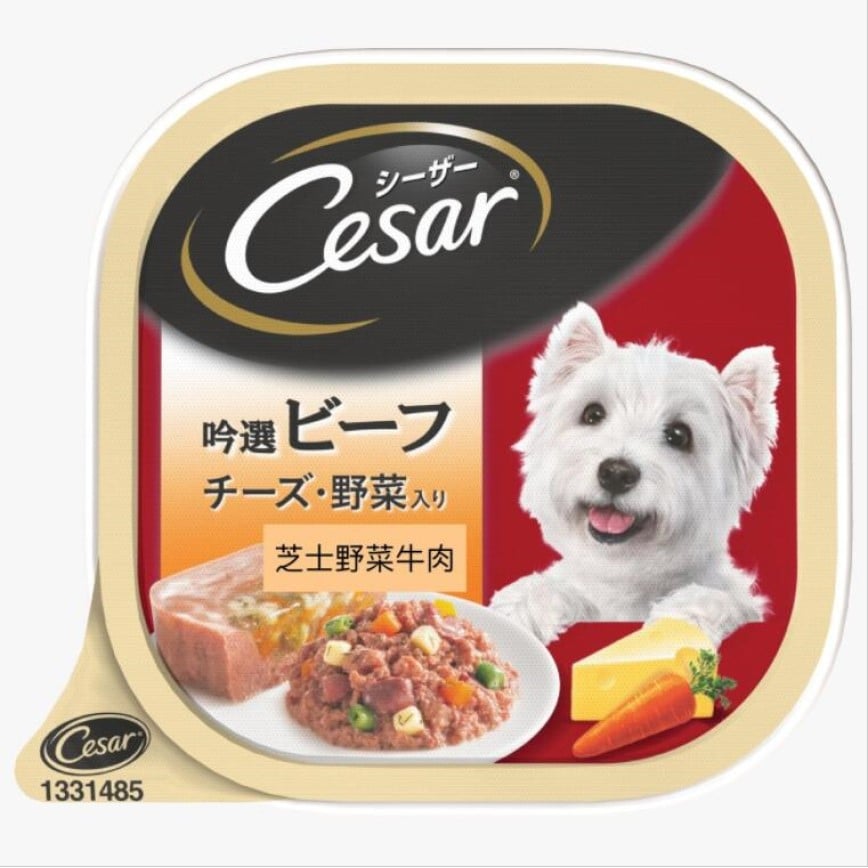 Cesar 芝士野菜牛肉狗罐頭 100g
