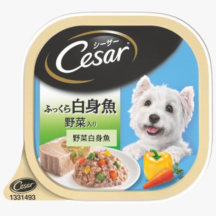 Cesar 野菜白身魚狗罐頭 100g