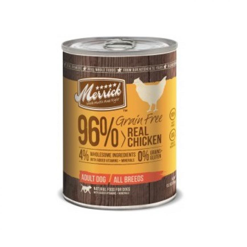 Merrick 無穀物狗罐頭 天然雞肉配方 96% REAL CHICKEN 12.7oz (20484)