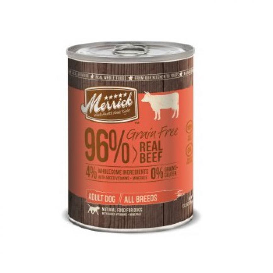 Merrick 無穀物狗罐頭 天然牛肉配方 96% Texas Beef 12.7oz (20486)