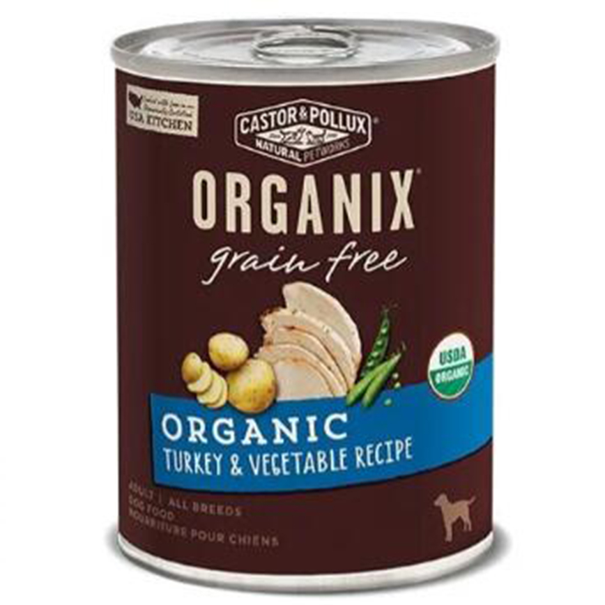CASTOR & POLLUX ORGANIX 狗罐頭 有機無穀物 火雞及蔬菜 ORGANIC TURKEY & VEGETABLE RECIPE 12.7oz (36003)