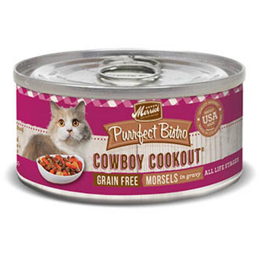 Merrick 無穀物牛肉牛肝貓罐頭 Cowboy Cookout 3oz