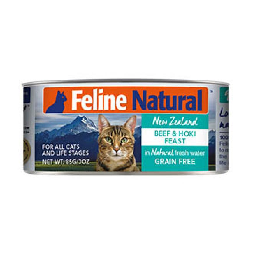 Feline Natural 主食貓罐頭 牛肉及藍尖尾鱈魚盛宴 Beef and Hoki Feast 85g (F9-C-BH85)
