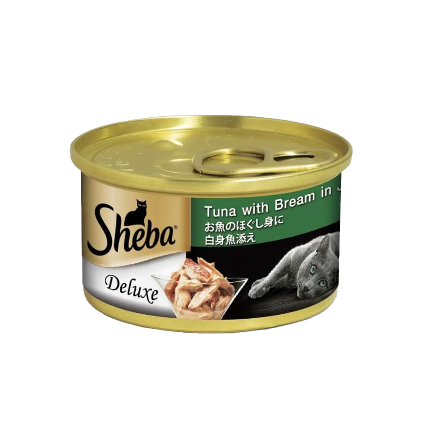 Sheba 日系貓罐頭 吞拿魚加鯛魚魚凍 85g 深綠色(10201242)