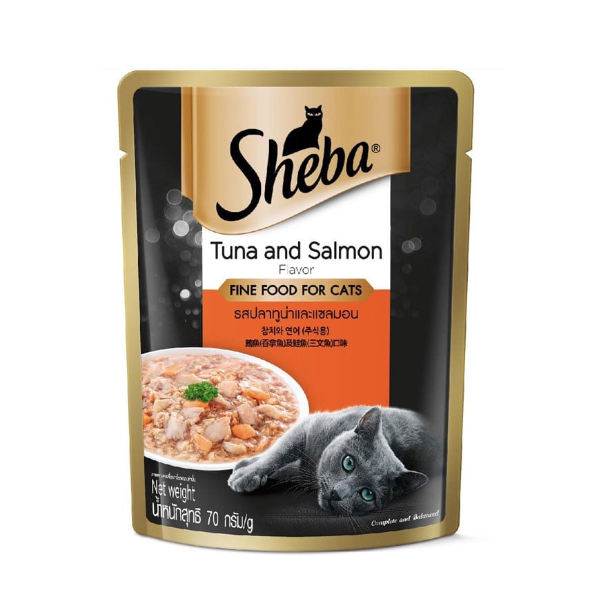 Sheba 袋裝貓濕糧 吞拿魚及三文魚 70g