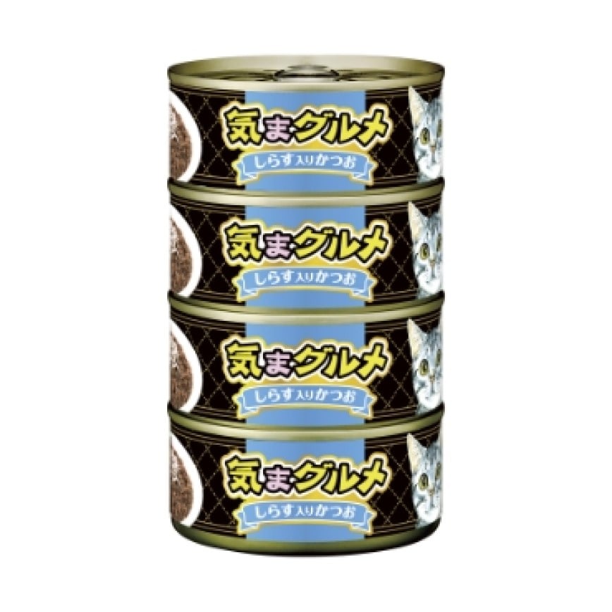 AIXIA 愛喜雅 貓罐頭 気まグルメ 吞拿魚白飯魚 155g 4罐入 (KMA4-2) 圖 1