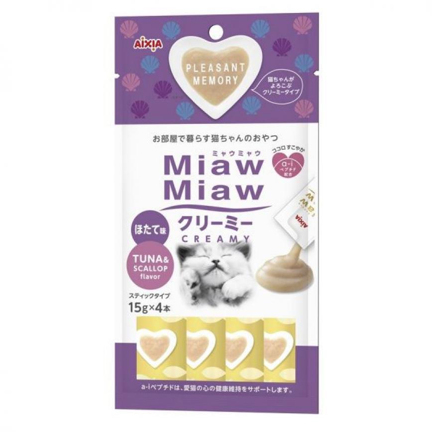 AIXIA 愛喜雅 MiawMiaw肉泥餐包 吞拿魚元貝肉醬 60g (MMCM-2)