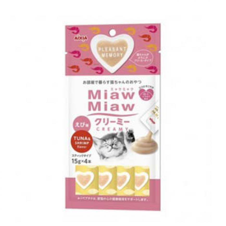 AIXIA 愛喜雅 MiawMiaw肉泥餐包 吞拿魚蝦肉醬 60g (MMCM-3)