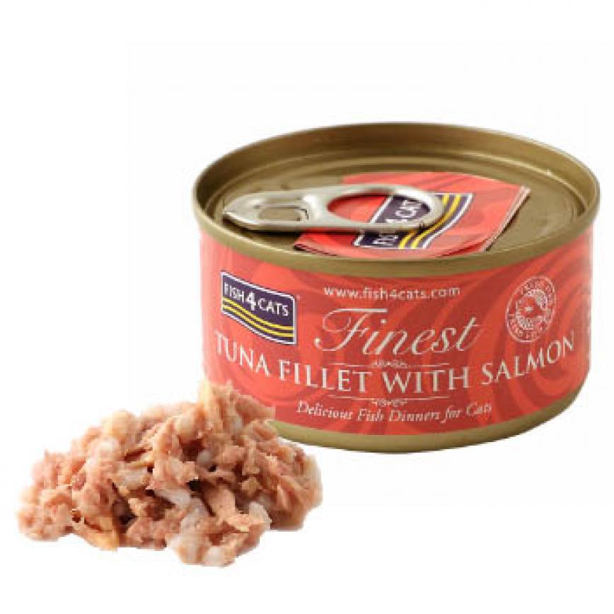 Fish4Cats Finest貓主食罐 吞拿魚加三文魚 Tuna Fillet With Salmon 70g 圖 1
