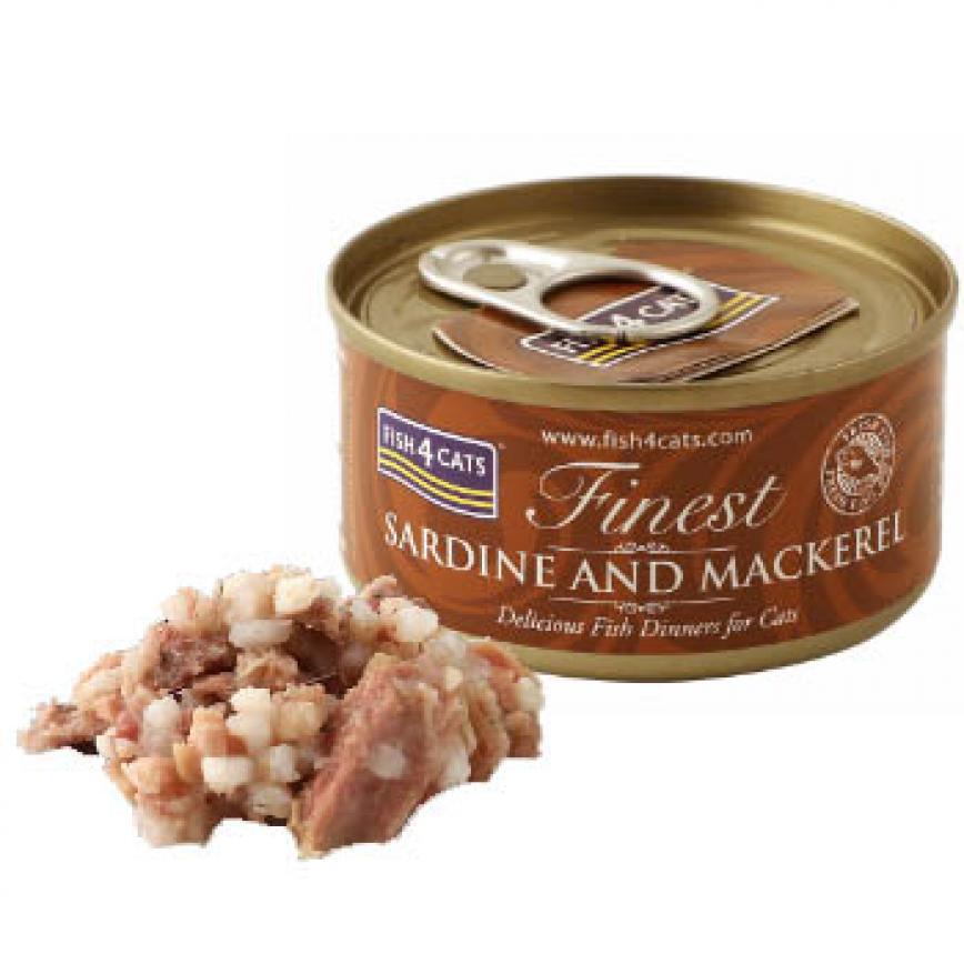 Fish4Cats Finest貓主食罐 沙甸魚加鯖魚 Sardine and Mackerel 70g 圖 1