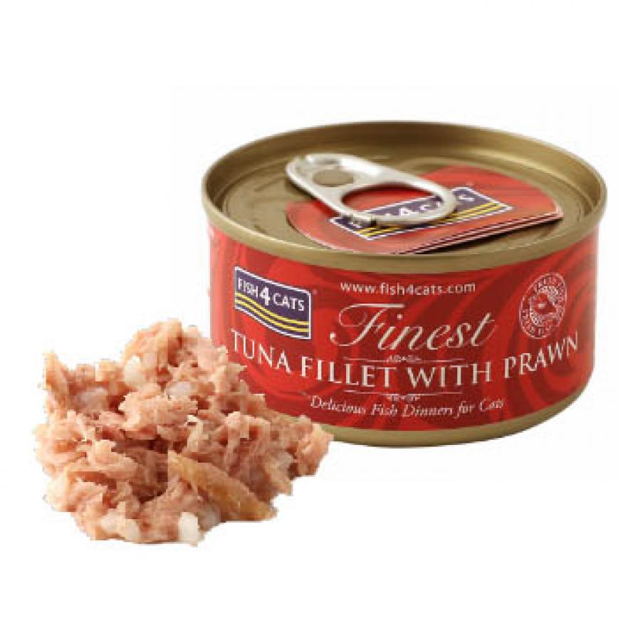 Fish4Cats Finest貓主食罐 吞拿魚加鮮蝦 Tuna Fillet With Prawn 70g 圖 1