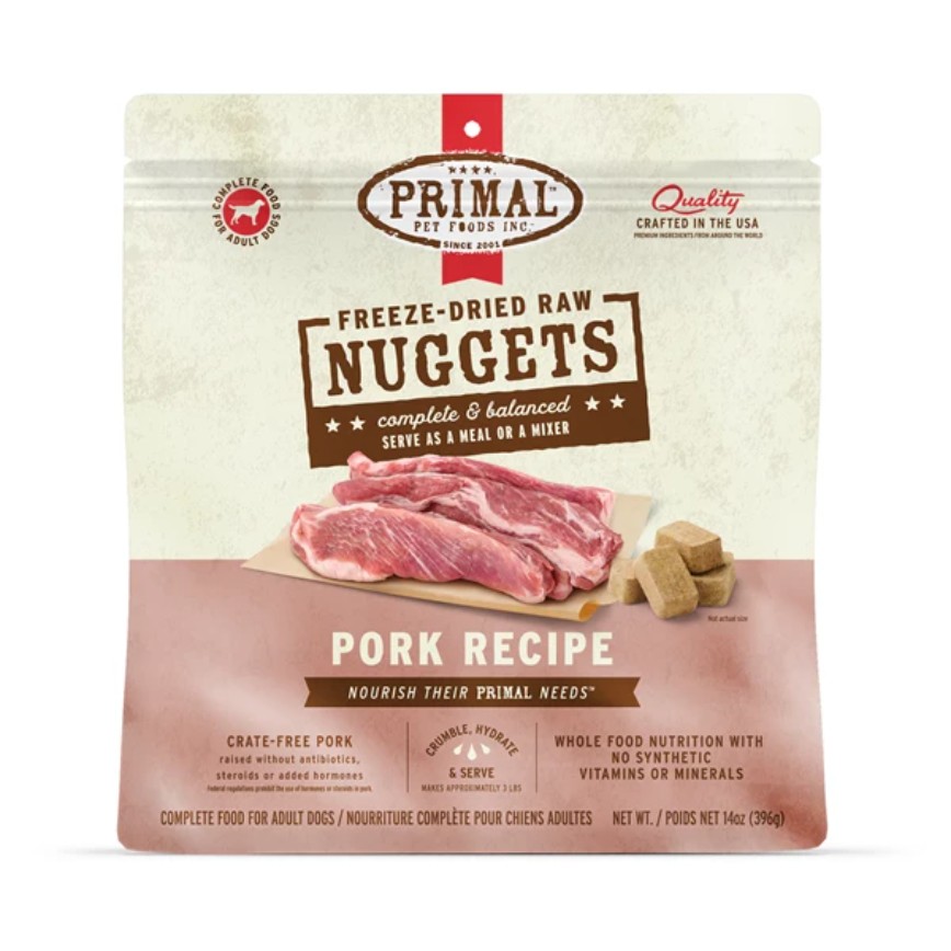 Primal 狗糧 脫水凍乾生肉主食糧 豚肉 14oz (CPKF14FD)